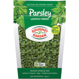 Lightly dried Australian organic parsley enhances dishes with vibrant flavor, perfect for Mediterranean cuisine.