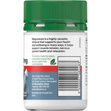 Healtheries Magnesium 1 A Day 400mg tablet for muscle relaxation, energy support, and stress relief, gluten-free and vegetarian-friendly.