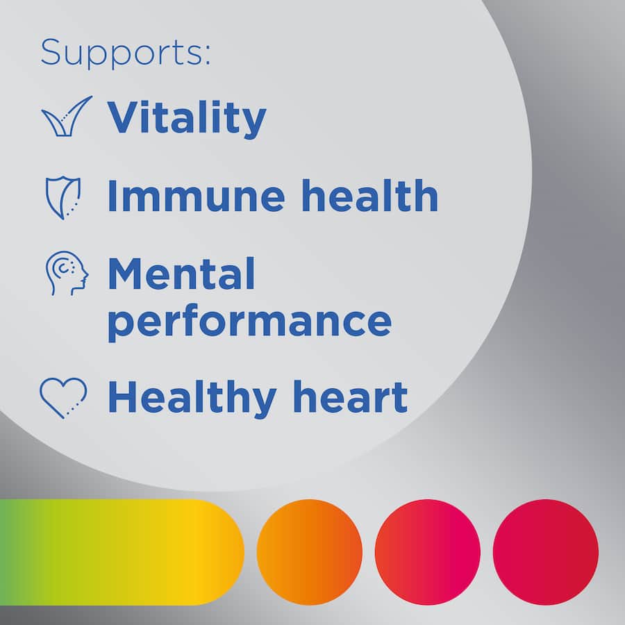 Centrum For Men 50+ Daily Multivitamins for heart health, immunity, and mental performance, specially formulated for men over 50.