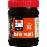 Smooth, all-natural Camel Dates Paste in a jar, perfect for baking, smoothies, and healthier sweetening options.