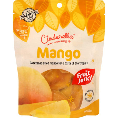 Dried Cinderella mango slices, sweet and flavorful, perfect for snacking or enhancing recipes with a tropical touch.