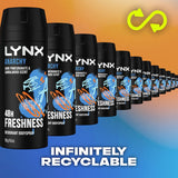 Lynx Anarchy for Him deodorant spray featuring dark pomegranate and sandalwood offers 48-hour freshness and odour protection.