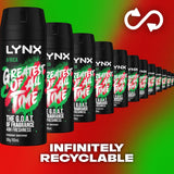 Lynx Africa Deodorant Body Spray features a vibrant mandarin and sandalwood scent, offering 48-hour odor protection in eco-friendly packaging.