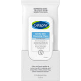 Cetaphil Cleansing Wipes Gentle for sensitive skin, remove makeup and impurities without irritation, pH balanced and fragrance-free.