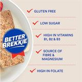 Sanitarium Weet-Bix Gluten Free cereal made from sorghum, low-sugar, crunchy, 96% whole grain, perfect for healthy breakfasts.