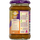 Patak's Korma Paste jar showcasing a mild, creamy spice blend with coconut and 10 aromatic spices for homemade curry.