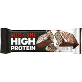 Musashi P45 Cookies & Cream Protein Bar featuring 45g protein, low-carb, perfect for post-workout or on-the-go nutrition.