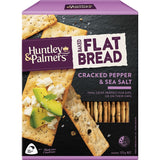 Crispy Huntley & Palmers Baked Flat Bread with Pepper & Sea Salt, perfect for dipping and entertaining, made in New Zealand.