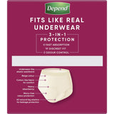 Depend Real Fit Women's Continence Pants in medium, designed for discreet absorbency and comfort, looking like real underwear.