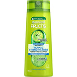 Revitalizing Garnier Fructis Shampoo for normal hair, enriched with grapefruit extract and vitamins for healthier, shinier locks.