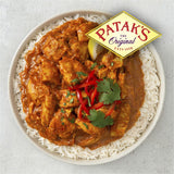 Patak's Tikka Masala Curry Kit for easy, authentic Indian curry in 20 minutes; includes spices, paste, and creamy sauce.