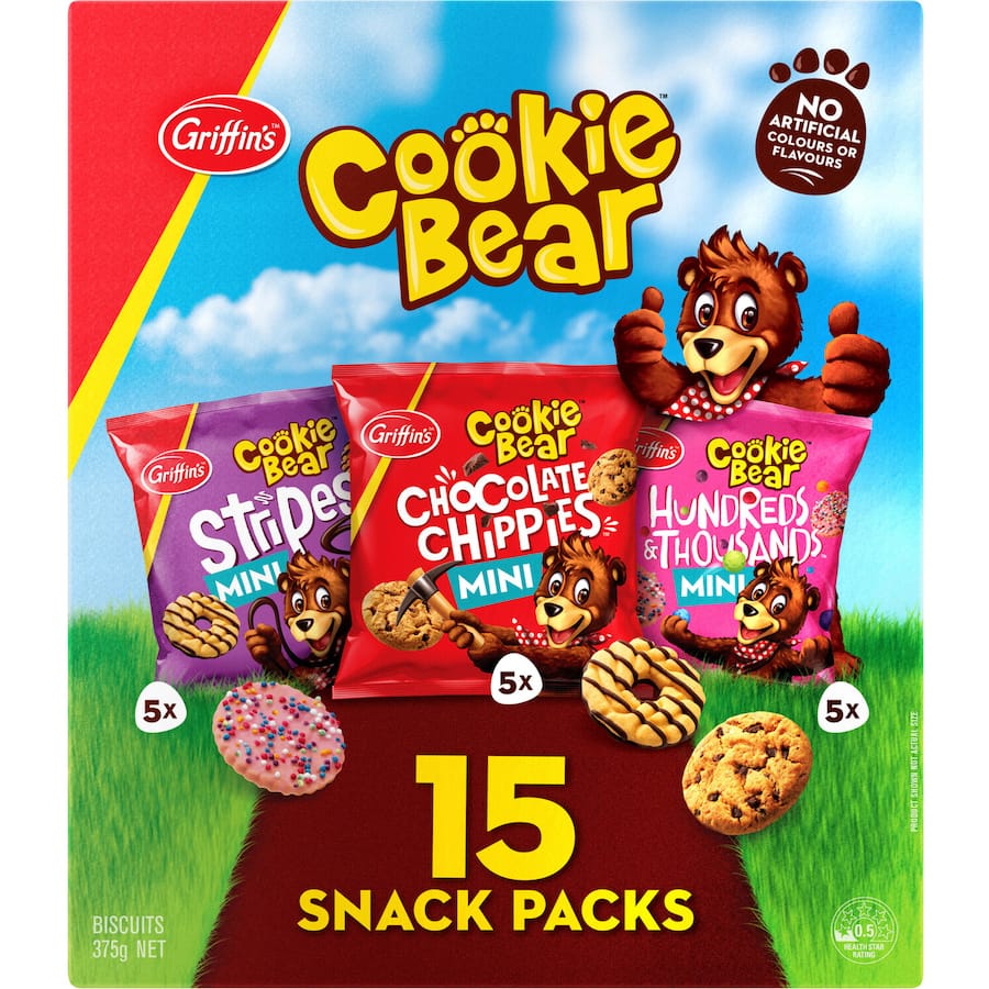 Griffins Cookie Bear Biscuits are fun, tasty snacks in cute bear shapes, perfect for sharing or enjoying any time.