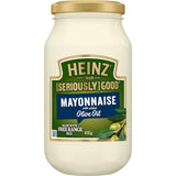 Heinz Seriously Good Mayonnaise with Olive Oil, creamy condiment made with free range eggs and no artificial flavors.