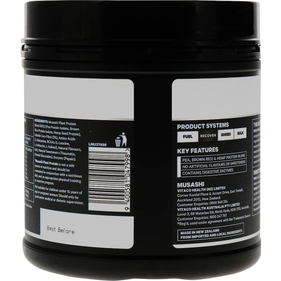 Musashi Plant Protein Powder Vanilla