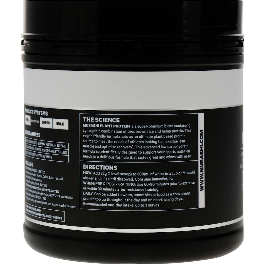 Musashi Plant Protein Powder Vanilla