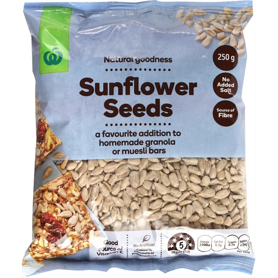 Nutritious Woolworths Sunflower Seeds, packed with protein and Vitamin E, perfect for snacks or adding to various dishes.