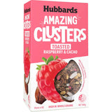 Crunchy clusters of raspberry, cacao, coconut, and pumpkin seeds for a delicious, gluten-free breakfast option.