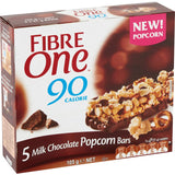 Fibre One Cake Bars combine fluffy popcorn, crispy pretzels, and smooth milk chocolate for a guilt-free, 90-calorie treat.