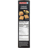 Euro Patisserie Crackers Cheese Crispies in a gourmet display, showcasing their crispy texture and rich cheesy flavor.