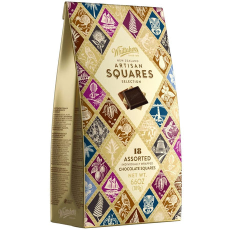 Assorted squares of Whittaker's Artisan Collection chocolate, showcasing rich flavors and luxurious textures for gourmet enjoyment.