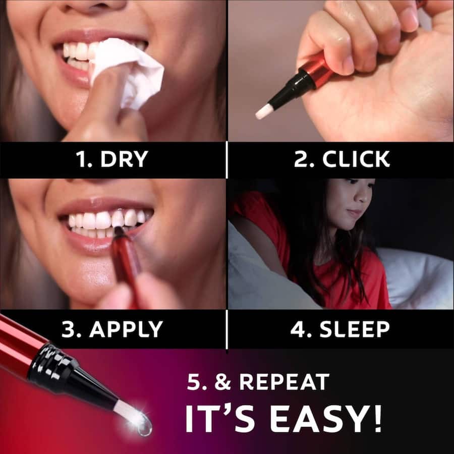 Colgate Optic White Overnight Whitening Pen with precision brush for safe, effective teeth whitening while you sleep.