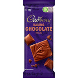 Cadbury Baking Cooking Chocolate Milk Block, perfect for creating rich desserts like cakes and brownies with smooth cocoa flavor.