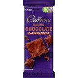 Cadbury Dark Baking Chocolate 45%: premium, rich cooking chocolate made from sustainably sourced cocoa for delicious desserts.