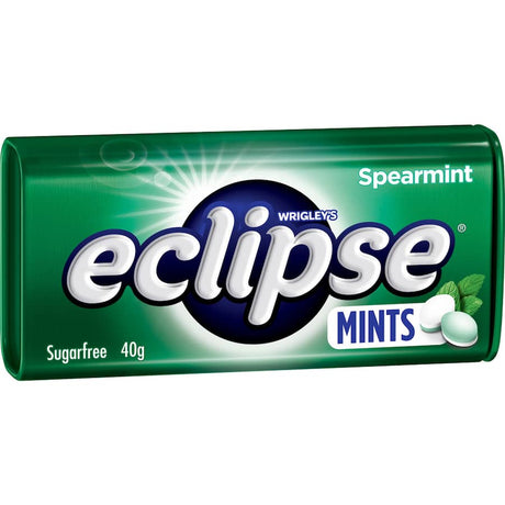 Eclipse Mints Spearmint offer fresh breath with long-lasting spearmint flavor in convenient, pocket-sized packaging.