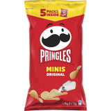 Mini packs of Pringles Original chips, offering bold flavor and crunch, perfect for on-the-go snacking.