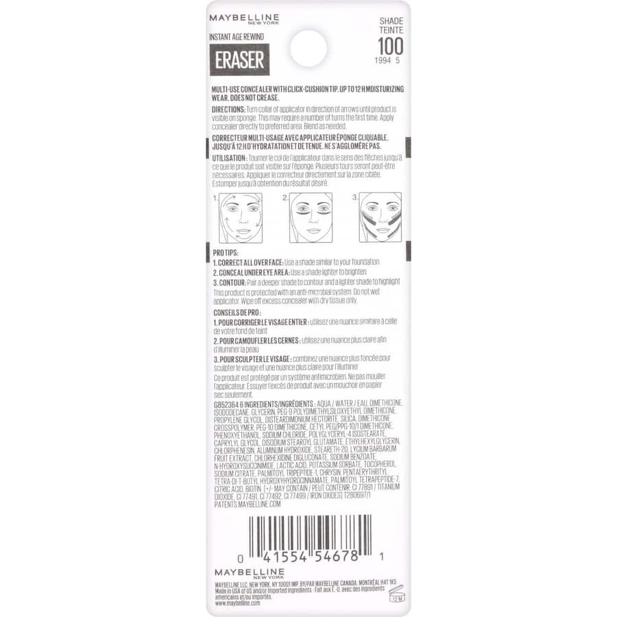 Maybelline Instant Age Rewind Concealer Eye Eraser Ivory 6mL