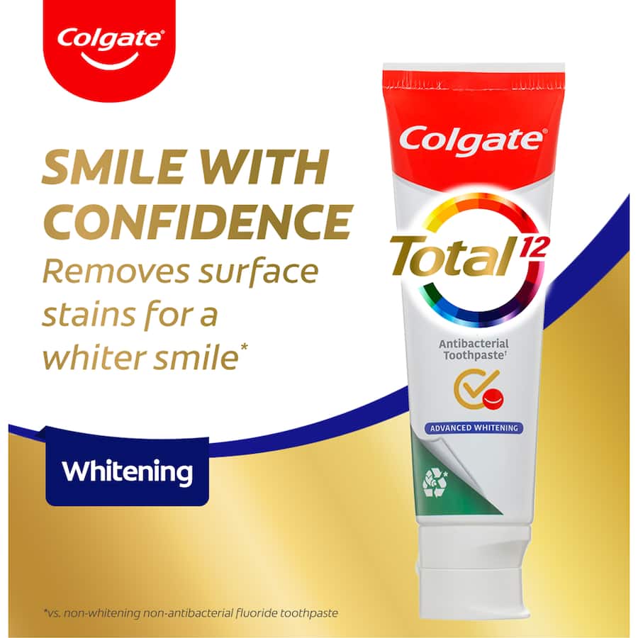 Colgate Total Antibacterial Toothpaste Whitening Value Pack