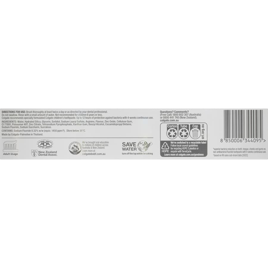 Colgate Total Antibacterial Toothpaste Advanced Clean Value Pack for 12-hour mouth protection and superior cleaning with micro particles.