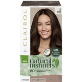 Clairol Natural Instincts Hazelnut 5: Medium brown hair dye with 80% natural ingredients, nourishes, blends grey, and allergy-friendly.