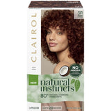 Clairol Natural Instincts Cinnaberry 5R: Semi-permanent medium auburn hair dye with 80% natural ingredients, free from ammonia.