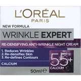 L'Oréal Wrinkle Expert Night Cream for mature skin, hydrates and reduces fine lines for a youthful glow overnight.