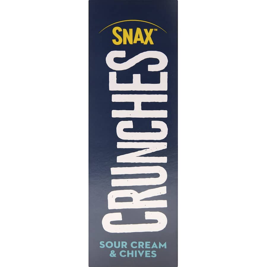 Crispy Eta Crunches Crackers in sour cream and chives flavor, perfect for sophisticated snacking anytime.