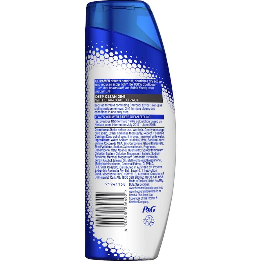 Head & Shoulders Ultra Men 2 In 1 Shampoo & Conditioner Deep Clean 400mL