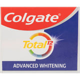 Colgate Total Antibacterial Toothpaste Whitening for a brighter smile, offering 12-hour antibacterial protection and stain removal.