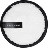 Eco-friendly Face Halo Make Up Remover pad, uses water to gently remove makeup, reusable, replaces 500 wipes, machine washable.
