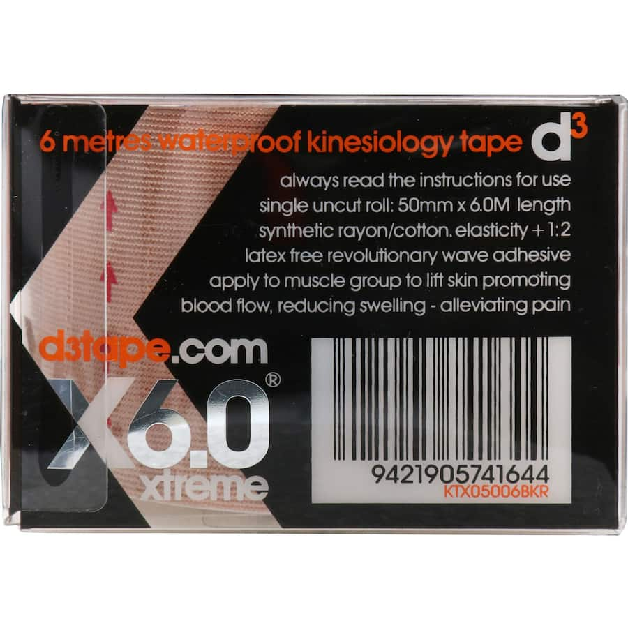 D3 Kinesiology Tape Waterproof: Flexible support for recovery, waterproof, enhances circulation, and mimics skin elasticity.