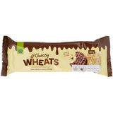 Woolworths Choccy Wheats: crunchy wheat biscuits coated in rich milk chocolate, perfect for snacking and desserts without artificial additives.