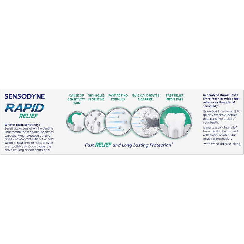 Sensodyne Sensitive Teeth Toothpaste Rapid Relief Extra Fresh