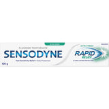 Sensodyne Sensitive Teeth Toothpaste for rapid relief and fresh taste, ideal for sensitive teeth and daily dental care.