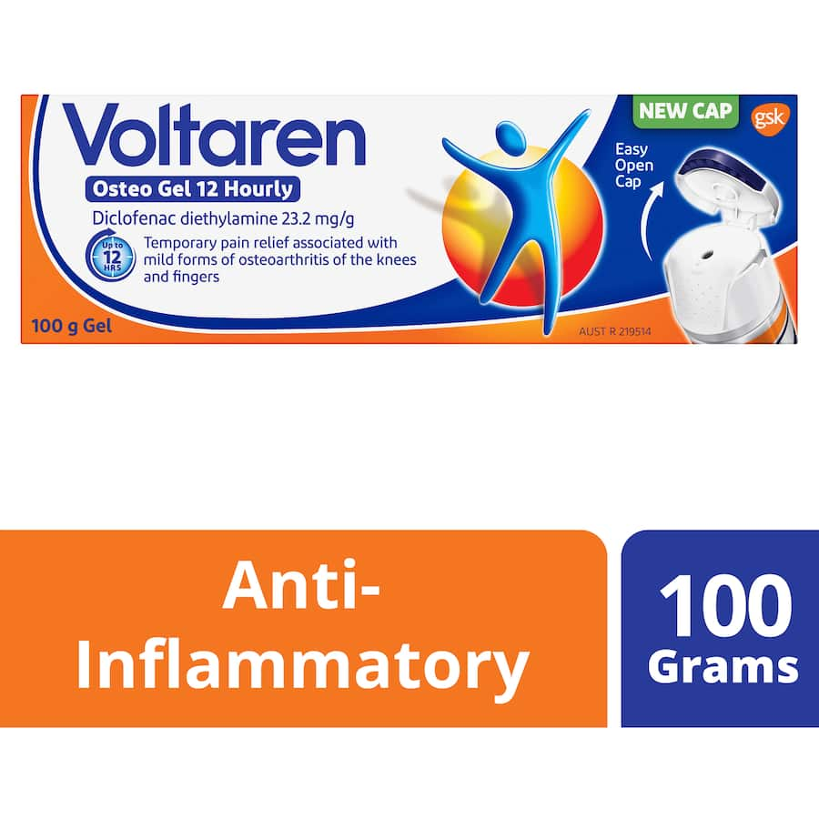 Voltaren Osteo Gel: odor-free, non-greasy pain relief gel with diclofenac for effective, targeted osteoarthritis joint pain relief.