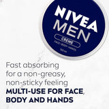 Nivea Men Facial Moisturiser Cream for men, non-greasy, hydrating, suitable for all skin types with Vitamin E and a fresh scent.