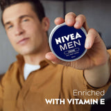 Nivea Men Facial Moisturiser Cream: non-greasy, vitamin E enriched, hydrates skin for a refreshed, masculine finish.