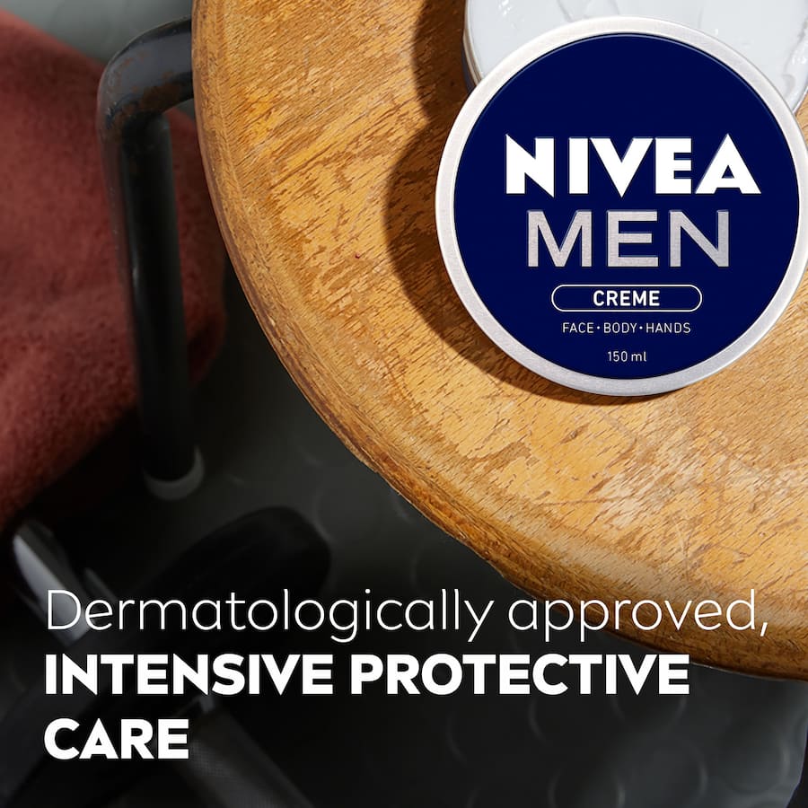 Nivea Men Facial Moisturiser Cream: non-greasy, fast-absorbing cream for hydration, suitable for all skin types with a masculine scent.