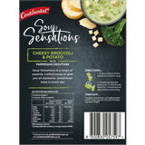 Continental Sensations Instant Soup with cheesy broccoli and potato, rich and thick, serves 2, no artificial flavors.