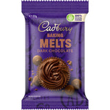 Cadbury Chocolate Baking Dark Melts, crafted from 100% cocoa, perfect for melting and enhancing baked desserts.