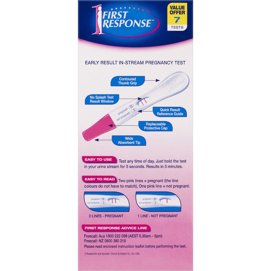 First Response Pregnancy Test Kit Instream 7pack